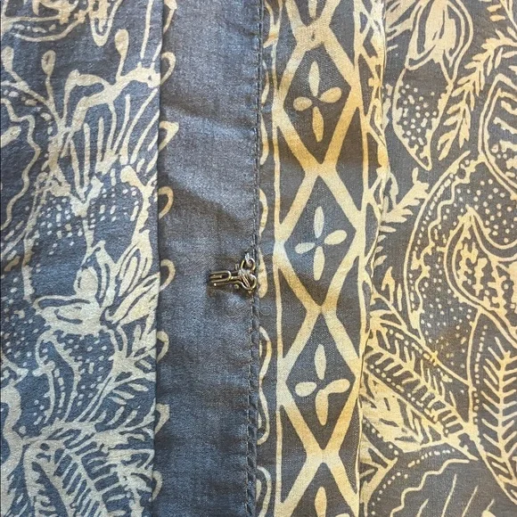 Boho Silk Batik Kimono Duster Blue Festival Beach Cover Up One Size - Picture 5 of 8